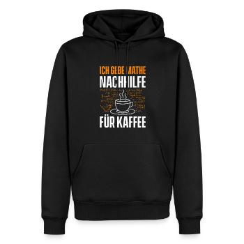 Ich Gebe Mathe Nachhilfe Für Kaffee - Männer Premium Bio Hoodie - Schwarz - Vorne - Nico (187cm)