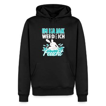 Im Kajak Werde Ich Feucht Geschenk - Männer Premium Bio Hoodie - Schwarz - Vorne - Nico (187cm)