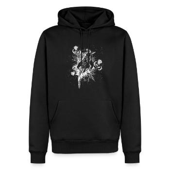Occult Goth Gothic Punk Grunge - Men’s Premium Organic Hoodie - black - Front - Nico (187cm)