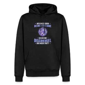 Aus Den Scherben Meiner Ehe Baue Ich Mir Eine Disc - Männer Premium Bio Hoodie - Schwarz - Vorne - Nico (187cm)