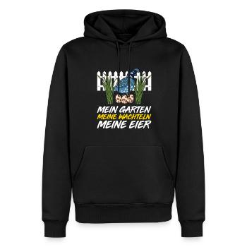 Mein Garten Meine Wachteln Meine Eier - Männer Premium Bio Hoodie - Schwarz - Vorne - Nico (187cm)