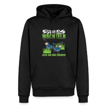 Manchmal Frag Ich Mich Ob Meine Wachteln Auch Von - Männer Premium Bio Hoodie - Schwarz - Vorne - Nico (187cm)