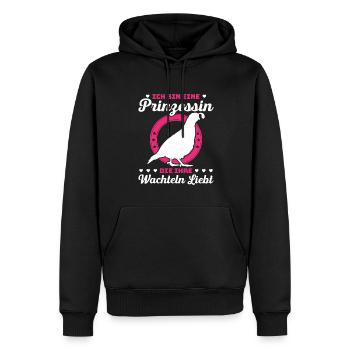 Ich Bin Eine Prinzessin Die Ihre Wachteln Liebt - Männer Premium Bio Hoodie - Schwarz - Vorne - Nico (187cm)