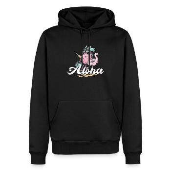Aloha, Ananas, Und, Flamingo, Design, Für, Beach - Männer Premium Bio Hoodie - Schwarz - Vorne - Nico (187cm)