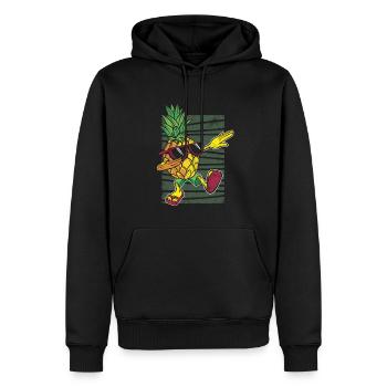Abtupfendes Ananas-sonnenbrillen-design Für Den - Männer Premium Bio Hoodie - Schwarz - Vorne - Nico (187cm)