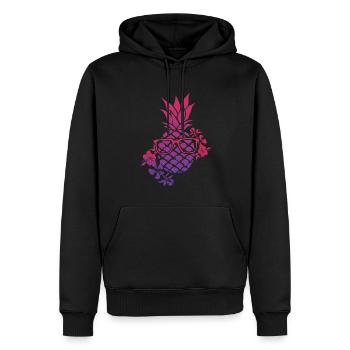 Ananas-blumen-sonnenbrillen-design Für Strand - Männer Premium Bio Hoodie - Schwarz - Vorne - Nico (187cm)