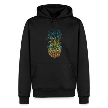 Ananas-sonnenbrillen-design Für Strandliebhaber - Männer Premium Bio Hoodie - Schwarz - Vorne - Nico (187cm)
