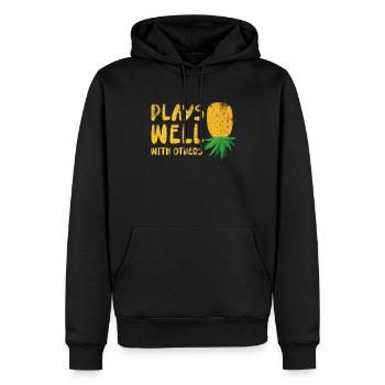 Spielt Gut Mit Anderen Designs Für Strandliebhaber - Männer Premium Bio Hoodie - Schwarz - Vorne - Nico (187cm)