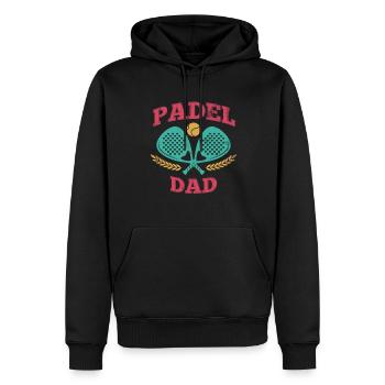 Padel Papa Padelschläger Ball Design Für Padel - Männer Premium Bio Hoodie - Schwarz - Vorne - Nico (187cm)