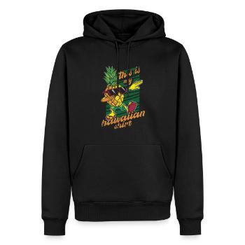 Ceci est mon design de chemise hawaïenne pour - Sweat à capuche Premium bio Homme - noir - Devant - Nico (187cm)
