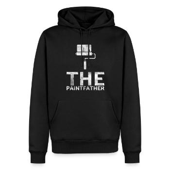 Le paintfather Decorator Design pour les peintres - Sweat à capuche Premium bio Homme - noir - Devant - Nico (187cm)