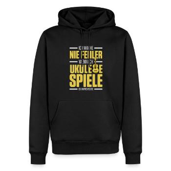 Ich Mache Nie Fehler Wenn Ich Ukulele Spiele Ich I - Männer Premium Bio Hoodie - Schwarz - Vorne - Nico (187cm)