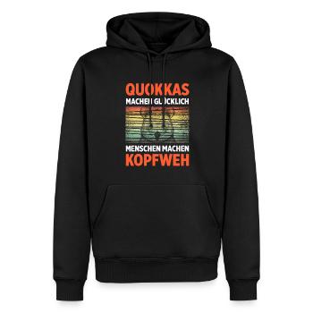 Quokkas Machen Glücklich Menschen Machen Kopfweh - Männer Premium Bio Hoodie - Schwarz - Vorne - Nico (187cm)