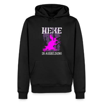 Hexe In Ausbildung Halloween Geschenk - Männer Premium Bio Hoodie - Schwarz - Vorne - Nico (187cm)