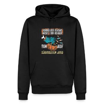 Vorrübergehend Nicht Erreichbar Bin Auf Süßigkeite - Männer Premium Bio Hoodie - Schwarz - Vorne - Nico (187cm)