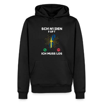 Schweden Ruft Ich Muss Los Schweden Geschenk - Männer Premium Bio Hoodie - Schwarz - Vorne - Nico (187cm)