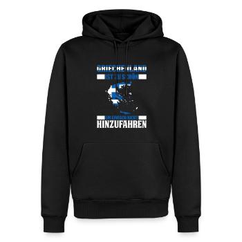 Griechenland Ist Zu Schön Um Einfach Nicht Hinzufa - Männer Premium Bio Hoodie - Schwarz - Vorne - Nico (187cm)