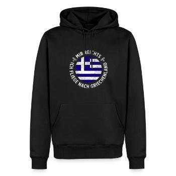 Mir Reichts Ich Fliege Nach Griechenland Geschenk - Männer Premium Bio Hoodie - Schwarz - Vorne - Nico (187cm)