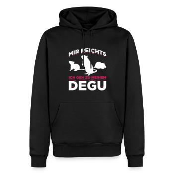 Mir Reichts Ich Geh Zu Meinem Degu Geschenk - Männer Premium Bio Hoodie - Schwarz - Vorne - Nico (187cm)