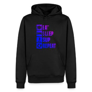Standup Paddle Standup Paddleboard Femmes Stand up - Sweat à capuche Premium bio Homme - noir - Devant - Nico (187cm)
