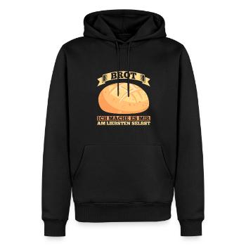 Brot Ich Mache Es Mir Am Liebsten Selbst - Männer Premium Bio Hoodie - Schwarz - Vorne - Nico (187cm)