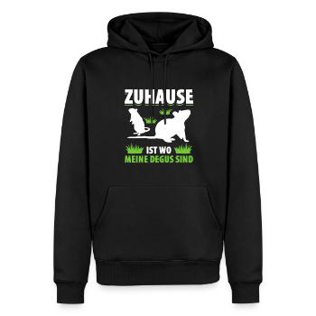 Zuhause Ist Wo Meine Degus Sind Geschenk - Männer Premium Bio Hoodie - Schwarz - Vorne - Nico (187cm)