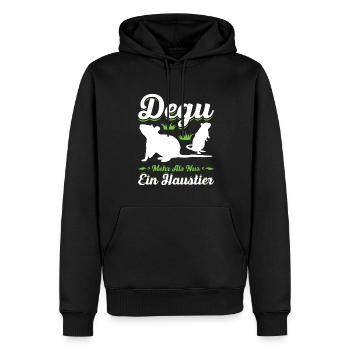 Degu Mehr Als Nur Ein Haustier Geschenk - Männer Premium Bio Hoodie - Schwarz - Vorne - Nico (187cm)