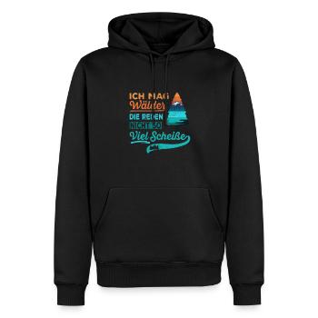 Wandern Wanderer Wald Berg Spaziergang - Männer Premium Bio Hoodie - Schwarz - Vorne - Nico (187cm)