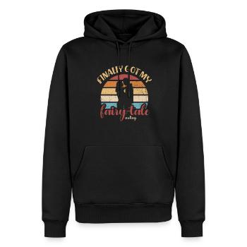 Enfin mon conte de fées-fin-vintage-design - Sweat à capuche Premium bio Homme - noir - Devant - Nico (187cm)