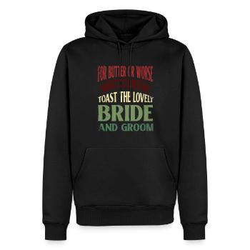 Für Butter Oder Schlimmeres Möchte Ich Auf Die - Männer Premium Bio Hoodie - Schwarz - Vorne - Nico (187cm)