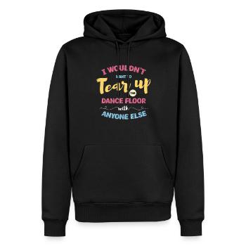Je ne déchirerais pas la piste de danse pour ça - Sweat à capuche Premium bio Homme - noir - Devant - Nico (187cm)