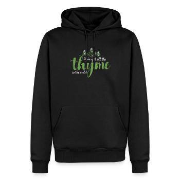 Wir Haben Den Ganzen Thymian Im Weltdesign Für - Männer Premium Bio Hoodie - Schwarz - Vorne - Nico (187cm)