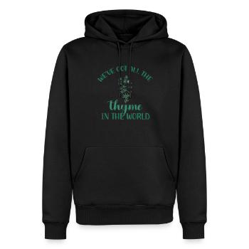 Wir Haben Den Ganzen Thymian Im Weltdesign Für - Männer Premium Bio Hoodie - Schwarz - Vorne - Nico (187cm)