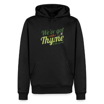 Wir Haben Den Ganzen Thymian Im Weltdesign Für - Männer Premium Bio Hoodie - Schwarz - Vorne - Nico (187cm)