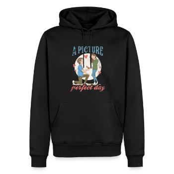 Ein Perfektes Tag-ehe-design Für Die Braut - Männer Premium Bio Hoodie - Schwarz - Vorne - Nico (187cm)