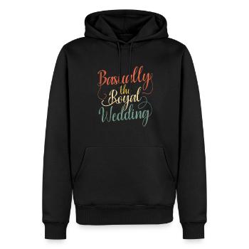 Basically the design for the royal - Men’s Premium Organic Hoodie - black - Front - Nico (187cm)