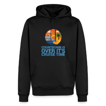 Der Countdown Ist Vorbei, Es Ist Kreuzfahrtzeit - Männer Premium Bio Hoodie - Schwarz - Vorne - Nico (187cm)