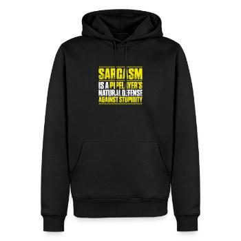 Constructeur de pipelines Construction de pipelines Pipelayer - Sweat à capuche Premium bio Homme - noir - Devant - Nico (187cm)