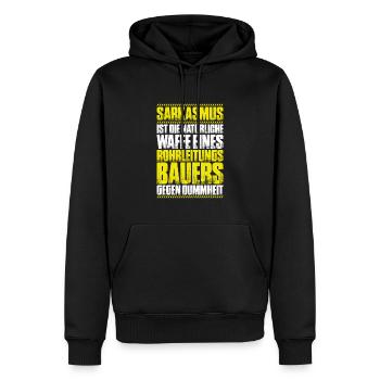 Rohrleitungsbauer Rohrleitungsbau Pipelayer - Männer Premium Bio Hoodie - Schwarz - Vorne - Nico (187cm)