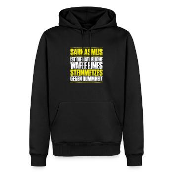 Steinmetz Steinbildhauer Stonemason Stone Mason - Männer Premium Bio Hoodie - Schwarz - Vorne - Nico (187cm)