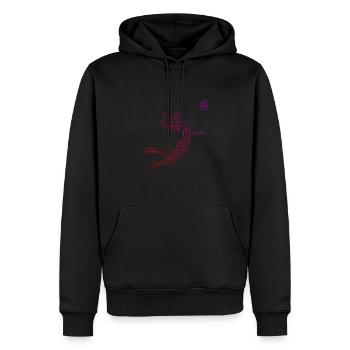 Joueurs de volleyball masculin Volleyball - Sweat à capuche Premium bio Homme - noir - Devant - Nico (187cm)