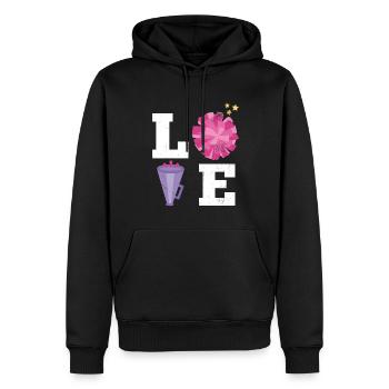 Liebesdesign Für Cheerleader Cheer Girls - Männer Premium Bio Hoodie - Schwarz - Vorne - Nico (187cm)