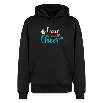 Friedensliebes-beifall-design Für - Männer Premium Bio Hoodie - Schwarz - Vorne - Nico (187cm)