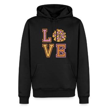 Liebesdesign Für Cheerleader Cheer Girls - Männer Premium Bio Hoodie - Schwarz - Vorne - Nico (187cm)