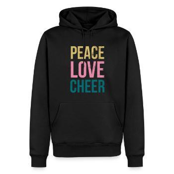 Friedensliebes-beifall-design Für - Männer Premium Bio Hoodie - Schwarz - Vorne - Nico (187cm)