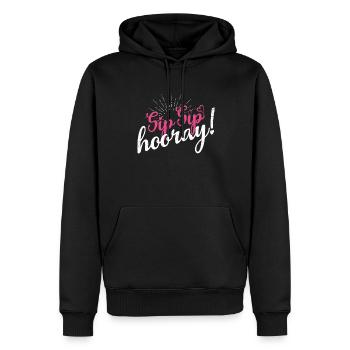 Sip Sip Hurra Marriage Design for Bride-Groom - Men’s Premium Organic Hoodie - black - Front - Nico (187cm)