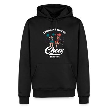 Straight Outta Cheer Practice pour les pom-pom girls - Sweat à capuche Premium bio Homme - noir - Devant - Nico (187cm)