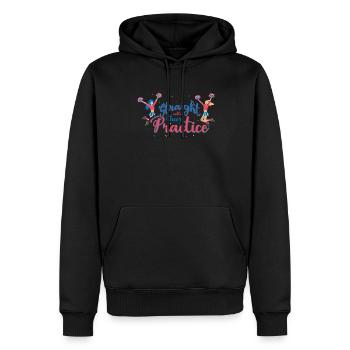 Straight Outta Cheer Practice pour les pom-pom girls - Sweat à capuche Premium bio Homme - noir - Devant - Nico (187cm)