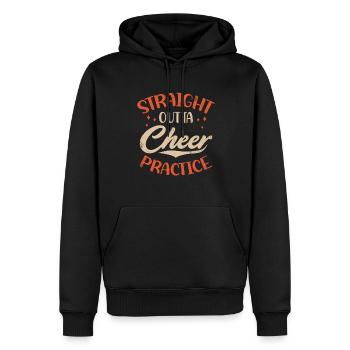 Straight Outta Cheer Practice pour les pom-pom girls - Sweat à capuche Premium bio Homme - noir - Devant - Nico (187cm)