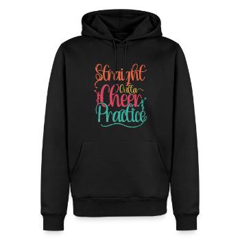 Straight Outta Cheer Practice pour les pom-pom girls - Sweat à capuche Premium bio Homme - noir - Devant - Nico (187cm)